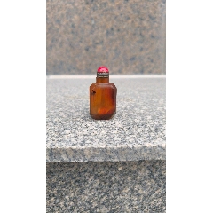 青花釉里红人物鼻烟壶，底款“康熙年制”_旧鼻烟壶_程饶金【7788
