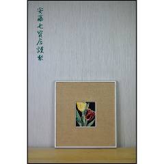 日本七宝烧｜安藤七宝店谨制｜铜胎珐琅｜花卉挂屏｜日式茶室装饰_其他