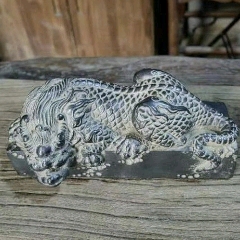 石雕石权.镇纸文房用品茶宠规格13×13×12古典复古镇尺-镇纸/压尺-7788红宝书