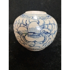 哥釉花生 哥釉青花开窗盖罐-青花瓷-7788红宝书
