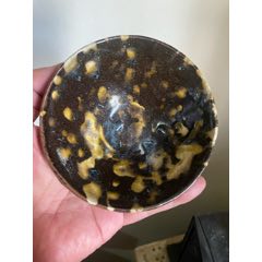 金時代鈞窯香炉 宋代钧窑蚯蚓走泥纹窑变包金口錾刻花鸟镶宝石