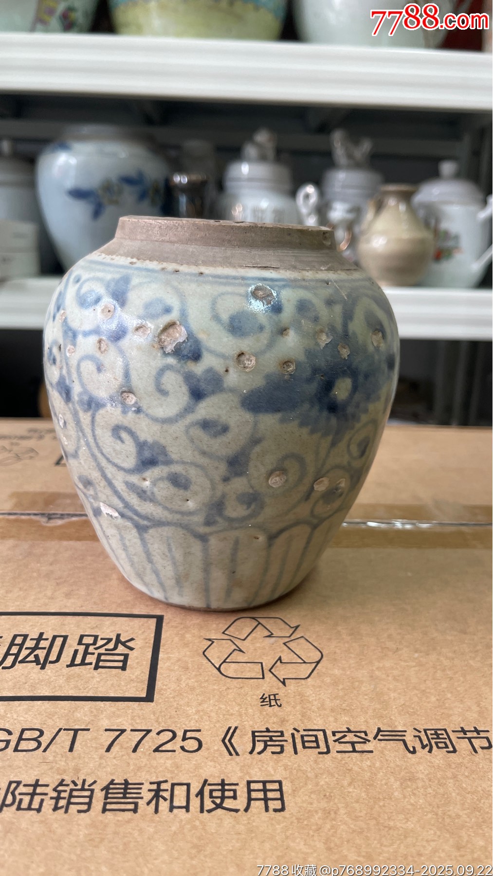 明代青花缠枝莲纹罐_青花瓷_发丘天宫【7788旧书网】