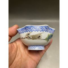 中国景德鎮 粉彩 茶入 煎茶道具 七十年代物 中国景德鎮 粉彩 茶入 煎茶