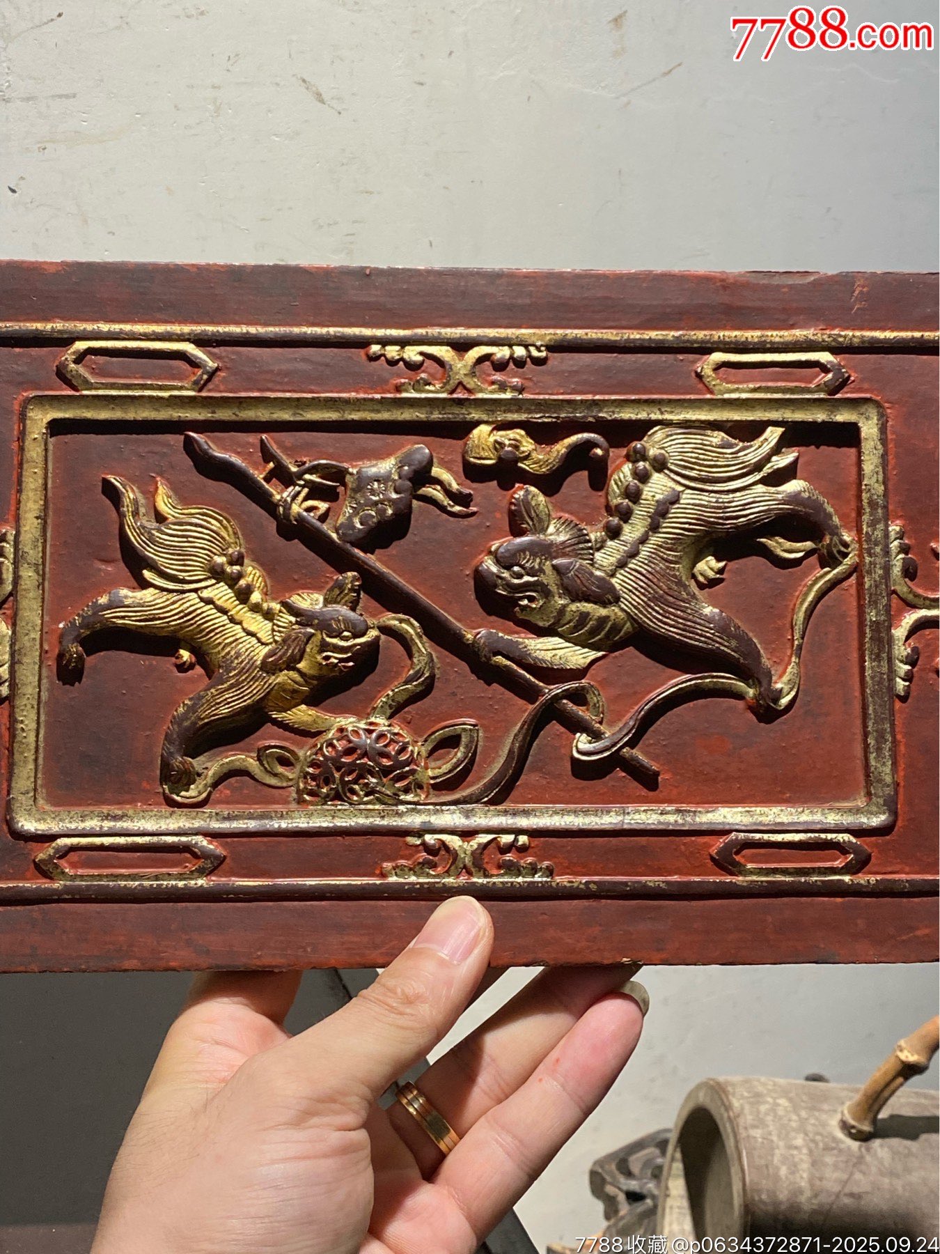精品,清代东阳木雕狮子,工艺精湛-价格:1280元-se108669529-木雕花板-零售-7788收藏__收藏热线