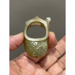 白玉红沁玉瑞兽】-和田玉-7788红宝书
