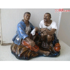 福建会馆游长子造粉彩人物瓷塑摆件_雕塑瓷/瓷雕_顺应时代【7788