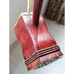 五十年代北京民族乐器厂黄花梨和酸枝木双拼琴筒大红酸枝木琴杆好