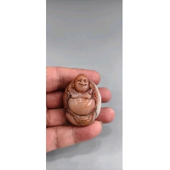 寿山石线雕观音佛造像法相印章-寿山石印-7788红宝书