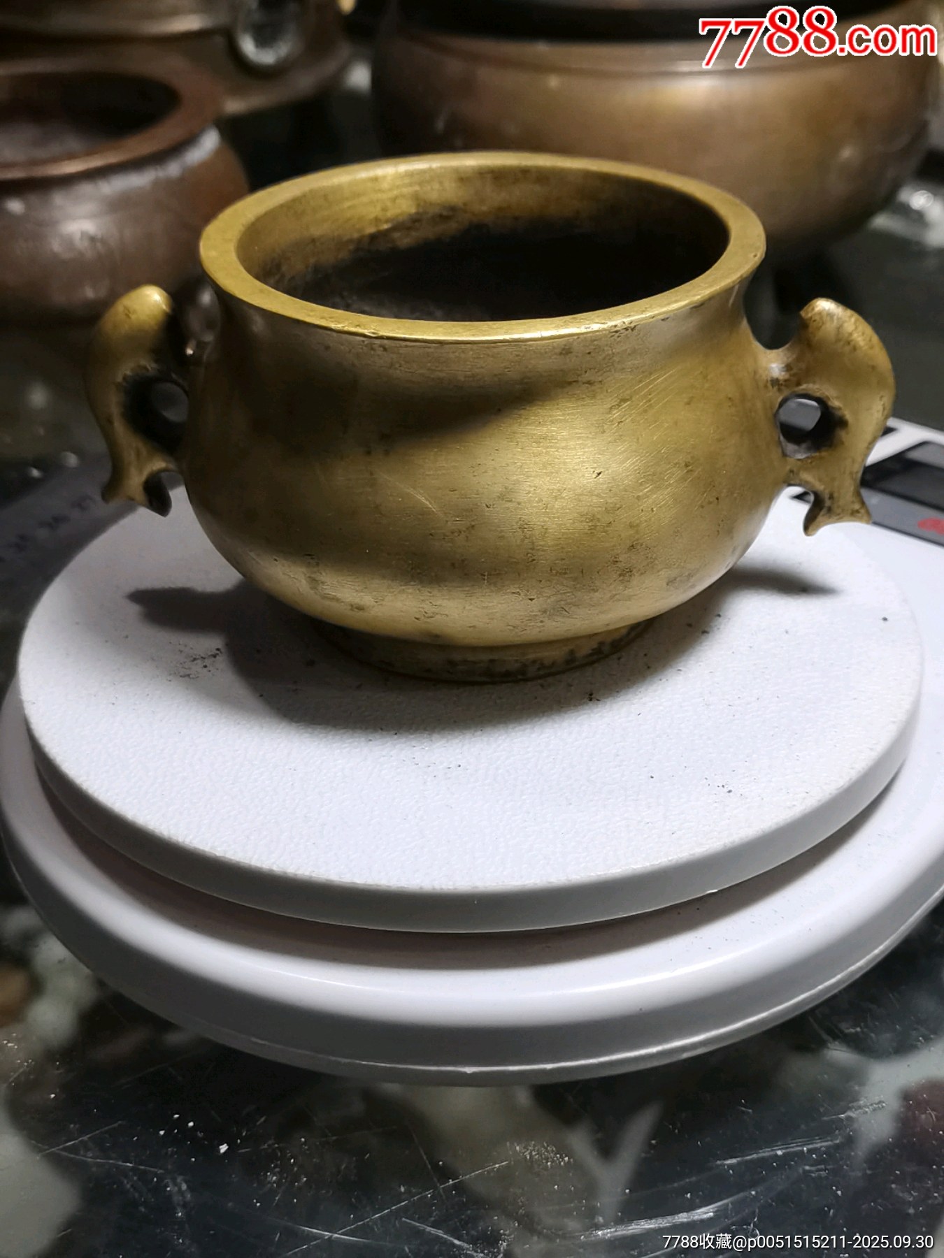 双鱼耳铜香炉-铜炉-7788红宝书