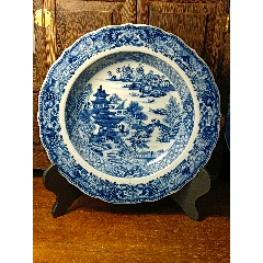 清代嘉庆青花缠枝莲大盘_青花瓷_图片价格_收藏鉴定_7788钱币网