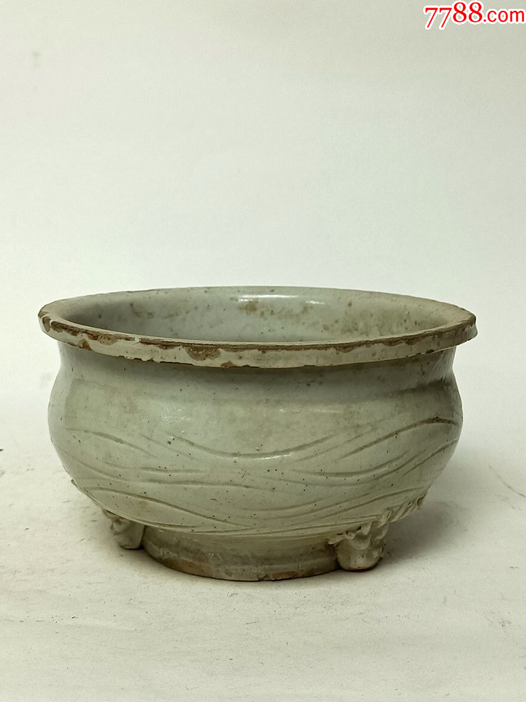 宋代白瓷香炉-单色白瓷-7788旧书网