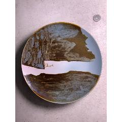 中国　許順昌造　粉彩　鳳凰牡丹紋大皿　送料込み1028 Capital Fine Art Auction - Lot 105 GREEN- GROUND GLAZED