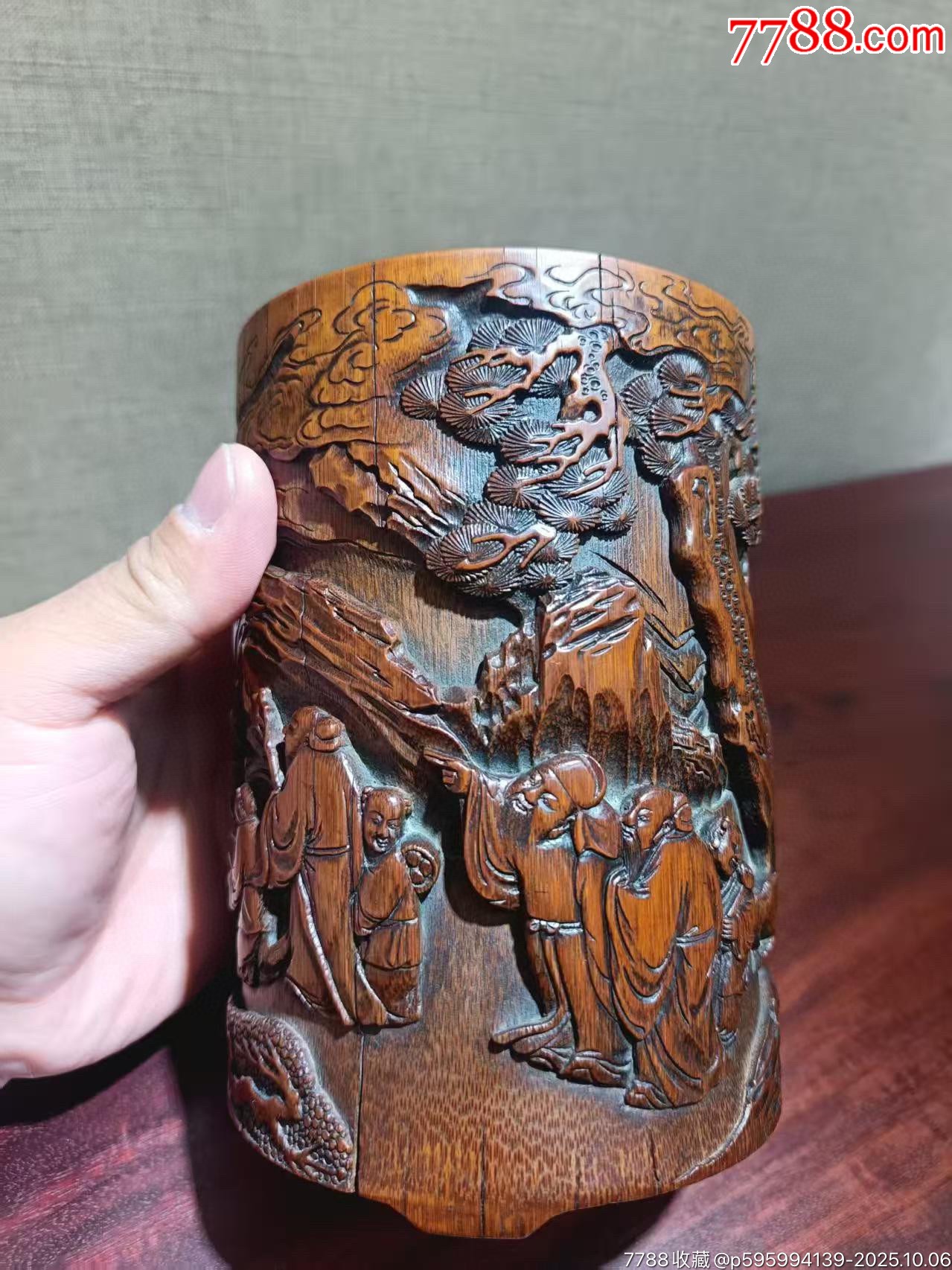 清時代　文房具 竹彫筆入 骨董品 美術品 清時代 文房具 竹彫筆入 骨董品 美術品 清時代 文房具 竹彫