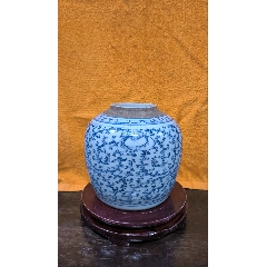 清中青花缠枝莲纹罐_青花瓷_华宇堂【7788红宝书】