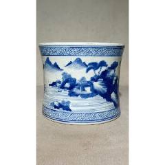 中国美術 古玩 清 康熙 梵文團龍紋青花大碗　茶碗 中国美術 古玩 清 康熙 梵文團龍紋青花大碗 清三代官窑