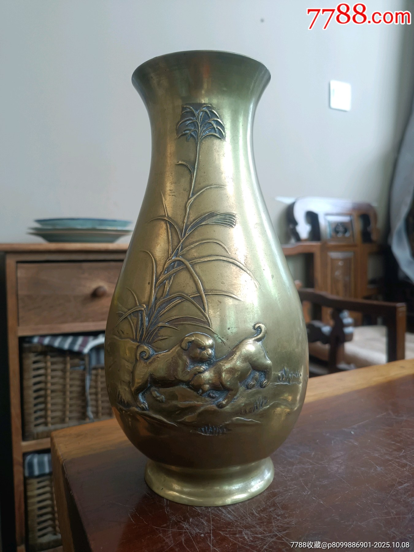 西】V291 中国古玩 古銅造 家蔵珍寶 四方型 獅子耳 重厚 香炉 重さ