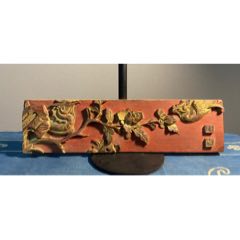 花台　木彫 共同制作 八角花台（木彫板付き）