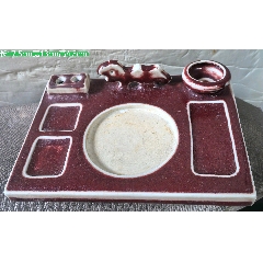 清代郎红釉民窑刻雍正款瓷笔筒_红釉瓷_品种图片_收藏价格_7788核雕收藏
