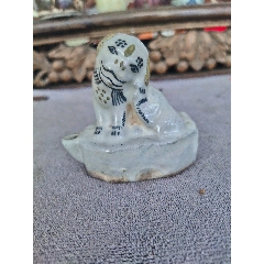 【陶硯】中国青花玉殿陶硯　染付 陶硯】中国青花玉殿陶硯 染付 【陶硯】中国青花玉殿