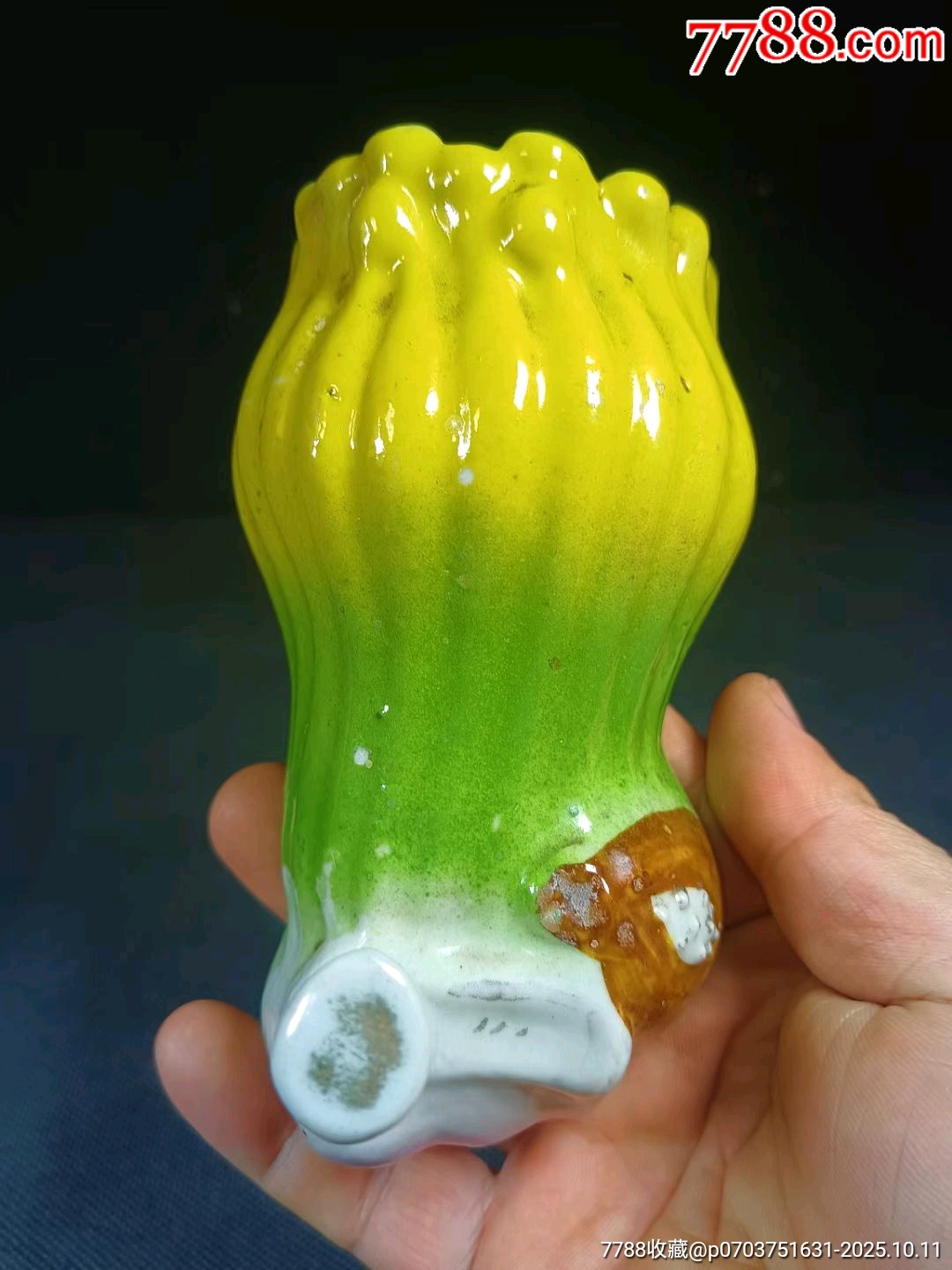 （全品）民國(guó)粉彩佛手形壁瓶品相如圖全品尺寸：高14cm寬8cm_價(jià)格800元_第1張_7788收藏__收藏?zé)峋€