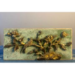 花台　木彫 共同制作 八角花台（木彫板付き）