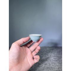 HB6363清中期豆青釉杯子_青瓷/秘色瓷_广东松古堂【7788红宝书】