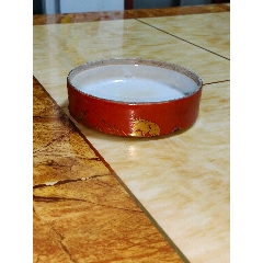 中国　清時代　紅釉水盂　大清光緒年製　送料込み250328 郎窑红瓷水盂，大清光绪年制。_红釉瓷_一品状元【7788红宝书】