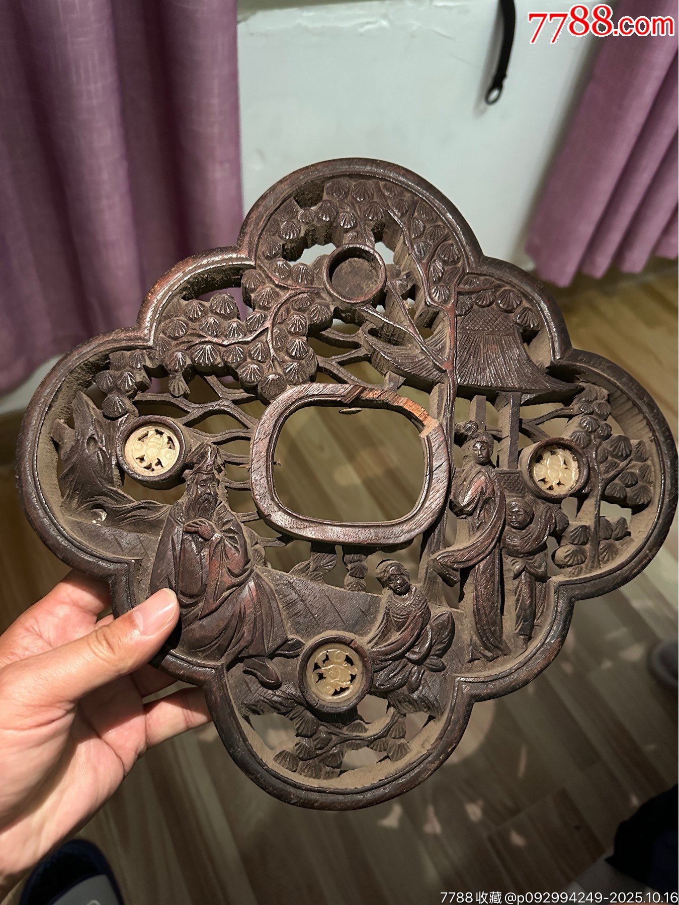 清代老木雕花板-价格:2900元-se108970748-木雕壁画/壁挂-零售-7788收藏__收藏热线