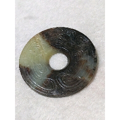 黄玉如意紋璜 和田玉 擺件 中国古玩美術唐物骨董 G3 黄玉如意紋璜 和田玉 擺件 中国古玩美術唐物骨董 G3