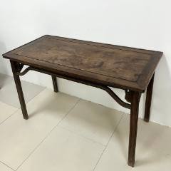 老黄花梨家具古董老黄花梨翘头案清代黄花梨海黄供桌供案明清家具_木桌