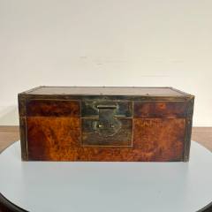老黄花梨木箱古董老家具清代黄花梨海黄满雕龙纹超大书箱明清家具-木盒