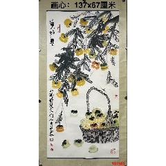 文瑛工笔旧裱绢本花鸟立轴_花鸟国画原作_苏恒堂【7788收藏】