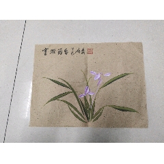 文瑛工笔旧裱绢本花鸟立轴_花鸟国画原作_苏恒堂【7788收藏】