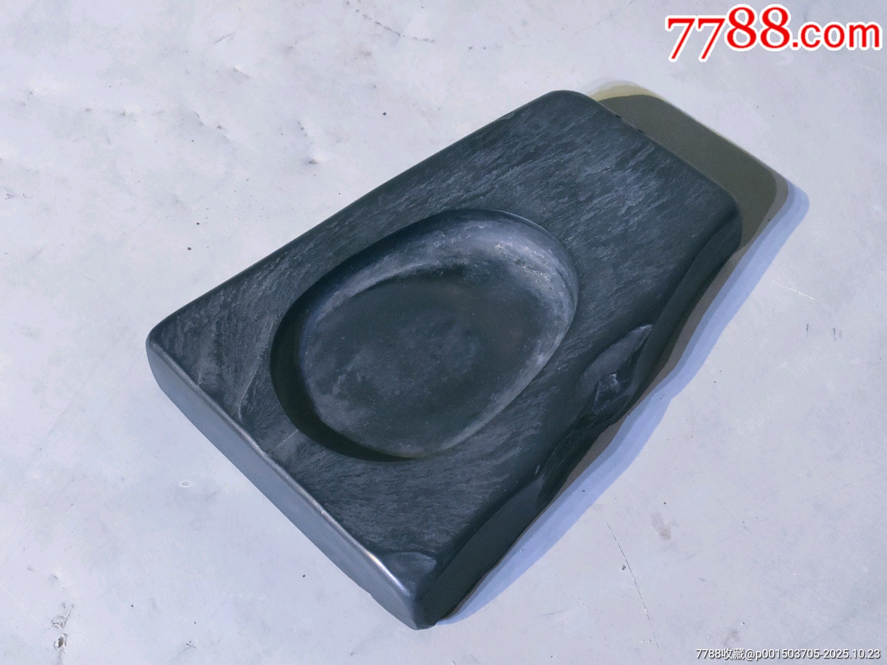 清代老砚一块文房佳器，油润细腻，造型精美漂亮，品完好。-澄泥砚/泥砚