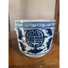 中国古玩青花古染付薄瑠璃宝珠文蓮華二客 中国古玩青花古染付薄瑠璃宝珠文蓮華二客 - メルカリ