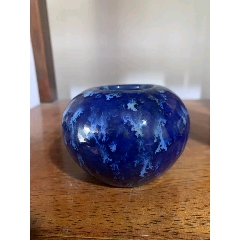 天青釉 天藍釉蘋果尊 大清康煕年製 款 中国美術 古玩 唐物 擺件 SN59 天青釉 天藍釉蘋果尊 大清康煕年製 款 中国美術 古玩