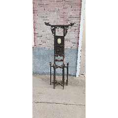 老黄花梨家具古董老木器清代海黄插屏风多宝阁博古架明清老家具_木架