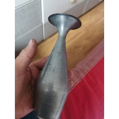 古玩旧藏清代鼓钉型白锡温酒壶_锡壶/锡器_顺应时代【7788旧书网】