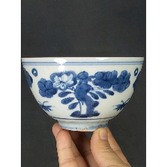 大清光绪年制青花五福捧寿小笔筒-青花瓷-7788旧书网