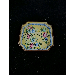 送料無料 中国古玩 景泰藍七宝蓋物一対 高さ約12cm 送料無料 中国