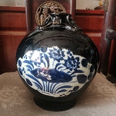 霁蓝釉罐_青花瓷_图片鉴赏_收藏价格_7788像章收藏