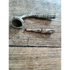 老烟袋一杆、烟嘴有点开焊纹、品相如图保真保老不议价_烟杆/烟枪/烟锅_