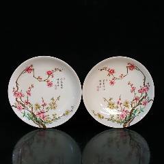 大清康熙年制豇豆红双耳花瓶_碗/盘/碟_乡下寻宝叁店【7788红宝书】