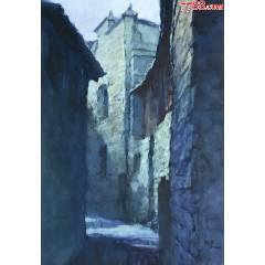 曙光初照_水粉/水彩原画_雅园纸品【7788铜炉收藏】
