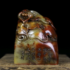 田黄石 瑞獣方型印章54*53.5*36.7㎜ 重さ160g【e153】 田黄石 瑞獣方型印章54*53.5*36.7㎜ 重さ160ge153