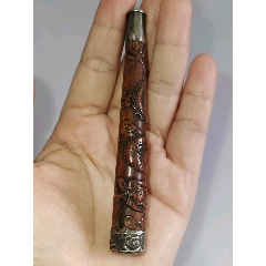 老骨龍紋兩頭鑲嵌純銀煙嘴-￥268 元_煙嘴_7788網