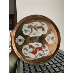 HB2786晚清民国福寿三多纹饰粉彩盘_旧瓷器_喜堂古玩收藏【7788红宝书】