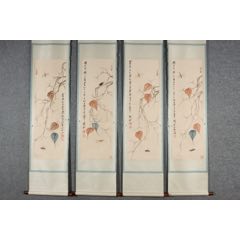 纯手绘四尺中堂作品：山水作者：张大千一物一图，实物拍摄材质：宣纸