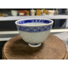 清代特殊的青花印泥盒盖，-青白瓷/影青瓷-7788旧书网