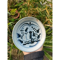 清青花缠枝莲纹四系大盖缸（粥缸）-青花瓷-7788旧书网